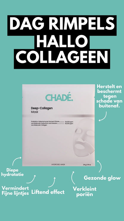 Chadé Deep Collagen Mask l Hydraterend masker voor doffe huid en fijne lijntjes