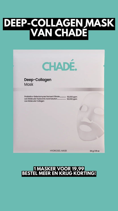 Chadé Deep Collagen Mask l Hydraterend masker voor doffe huid en fijne lijntjes
